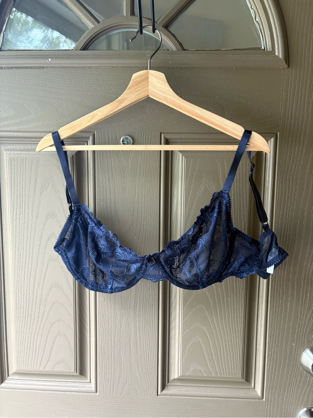 Apt. 9 Navy Sheer Lace Underwire Bra 36D